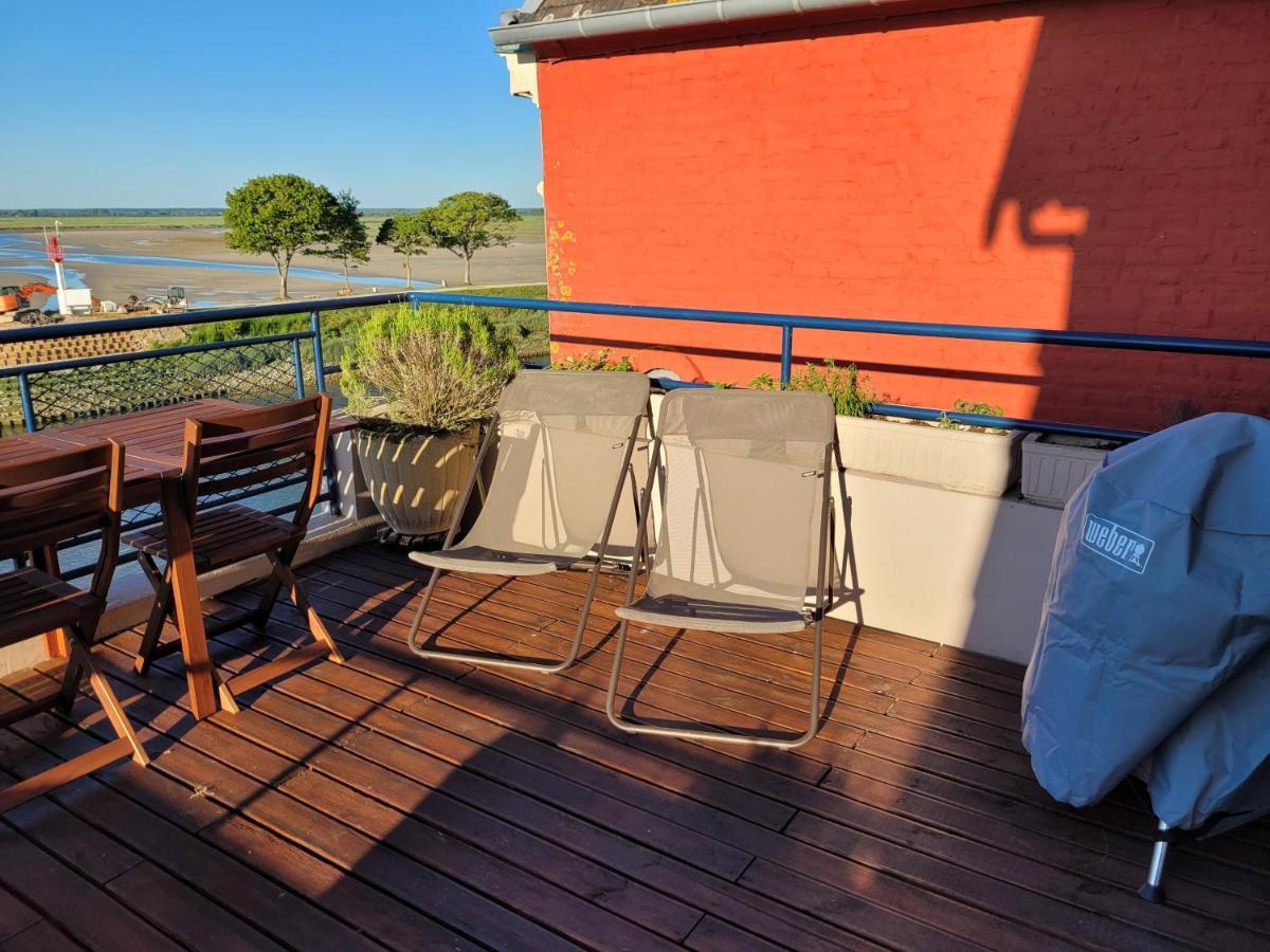 Vue Et Terrasse Panoramique Sur La Baie De Somme Lägenhet Saint-Valéry-sur-Somme Exteriör bild